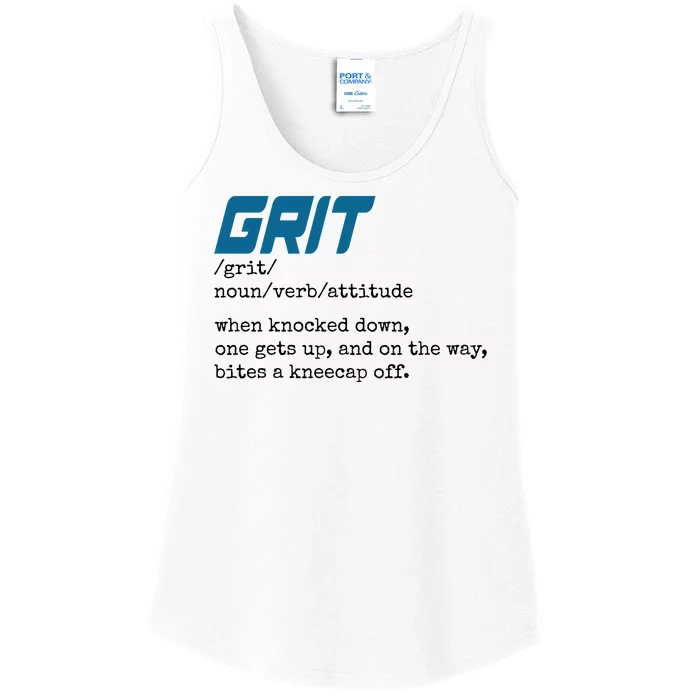 Grit Lions Definition Funny Detroit City Ladies Essential Tank