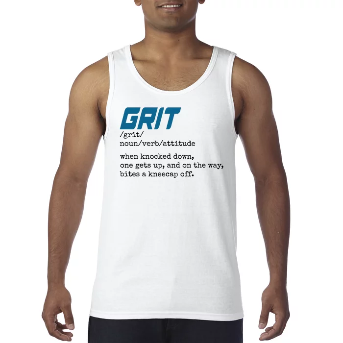 Grit Lions Definition Funny Detroit City Tank Top