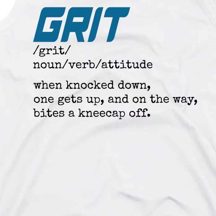 Grit Lions Definition Funny Detroit City Tank Top