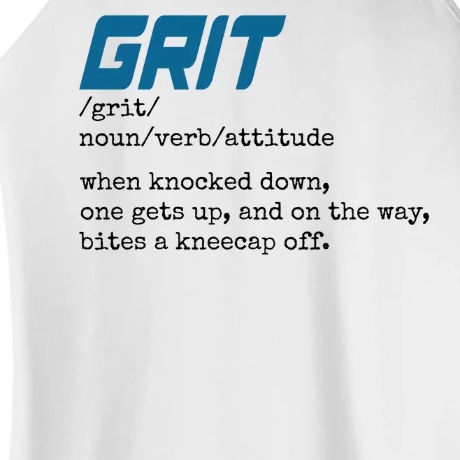 Grit Lions Definition Funny Detroit City Women’s Perfect Tri Rocker Tank