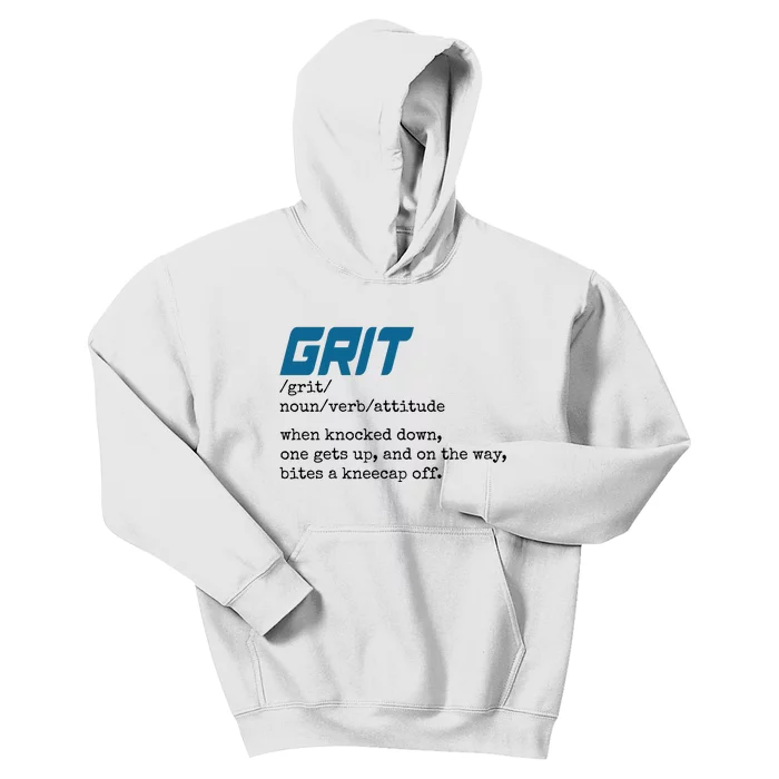 Grit Lions Definition Funny Detroit City Kids Hoodie