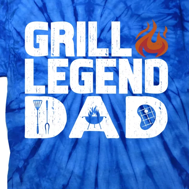 Grill Legend Dad Grill And Smoker Barbecue Chef Dad Funny Gift Tie-Dye T-Shirt