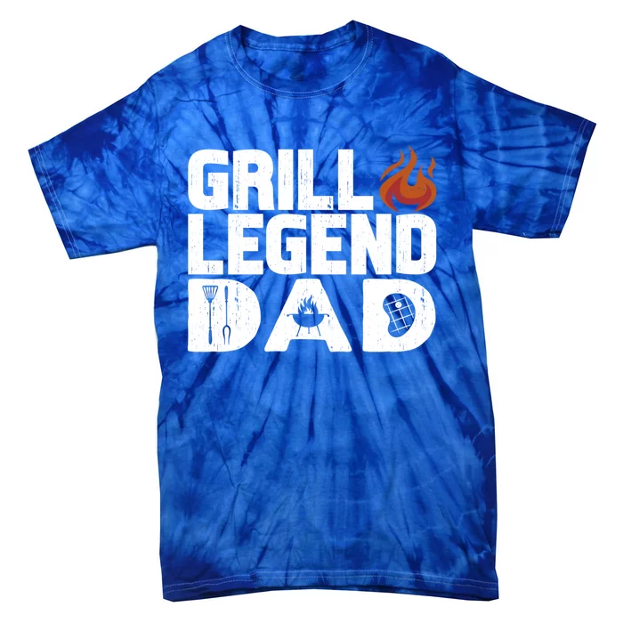 Grill Legend Dad Grill And Smoker Barbecue Chef Dad Funny Gift Tie-Dye T-Shirt