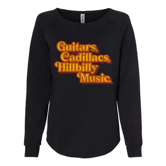 Guitars Lyrics Dwight Yoakam Tribute Womens California Wash Sweatshirt