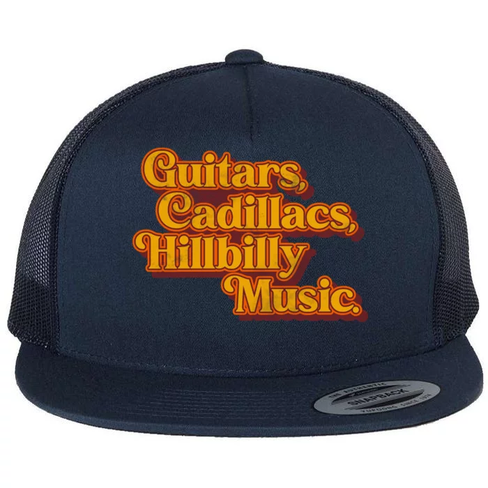 Guitars Lyrics Dwight Yoakam Tribute Flat Bill Trucker Hat