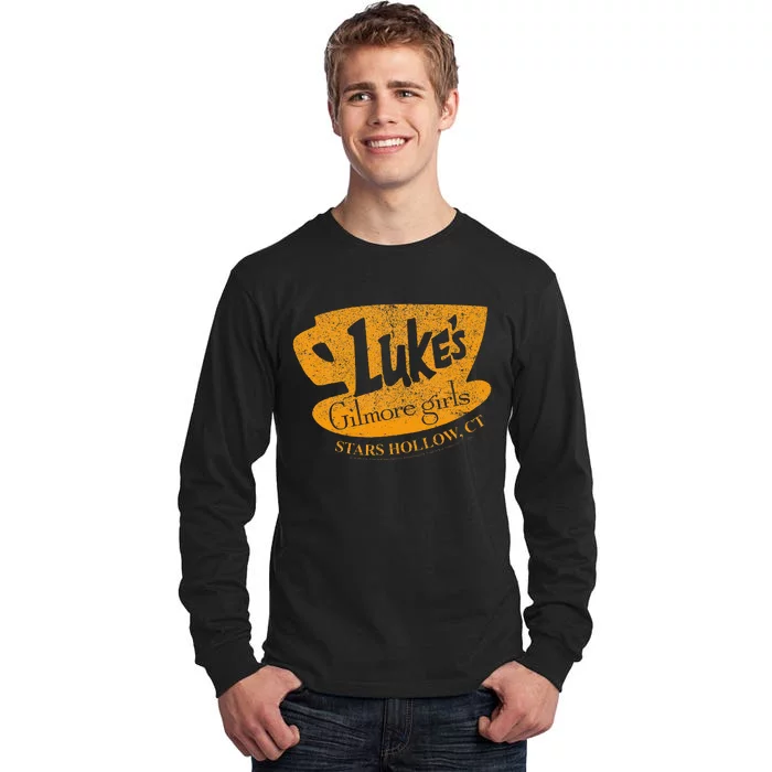 Gilmore LukeS Diner Stars Hollow Distressed Sign Tall Long Sleeve T-Shirt