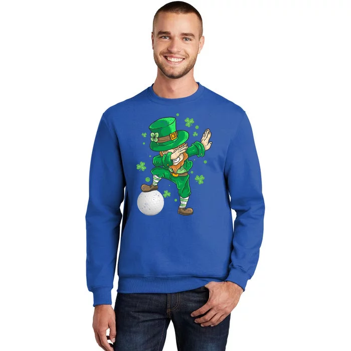 Golf Lover Dabbing Leprechaun Golf St Patrick's Day Gift Tall Sweatshirt