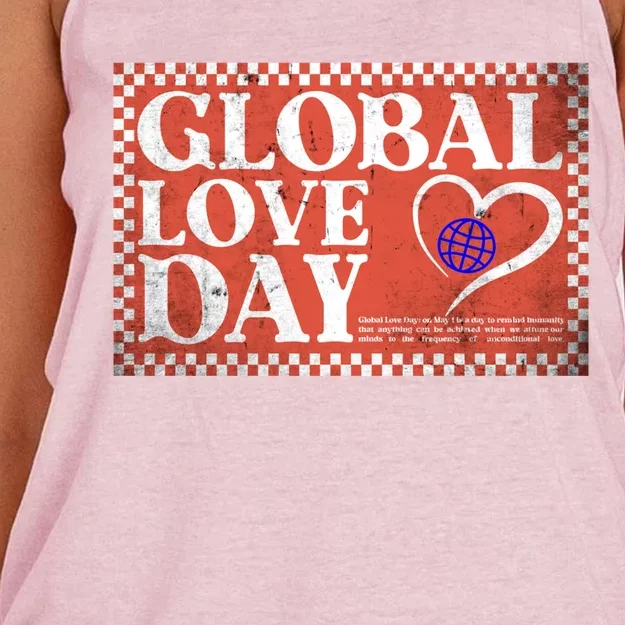 Global Love Day Gift Women's Knotted Racerback Tank