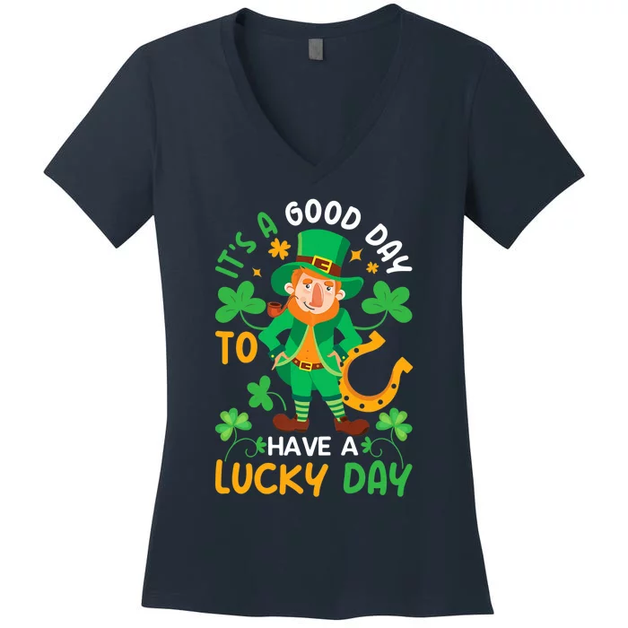 Good Lucky Day, Funny Teacher and Student St Patricks Day Premium Women's V-Neck T-Shirt