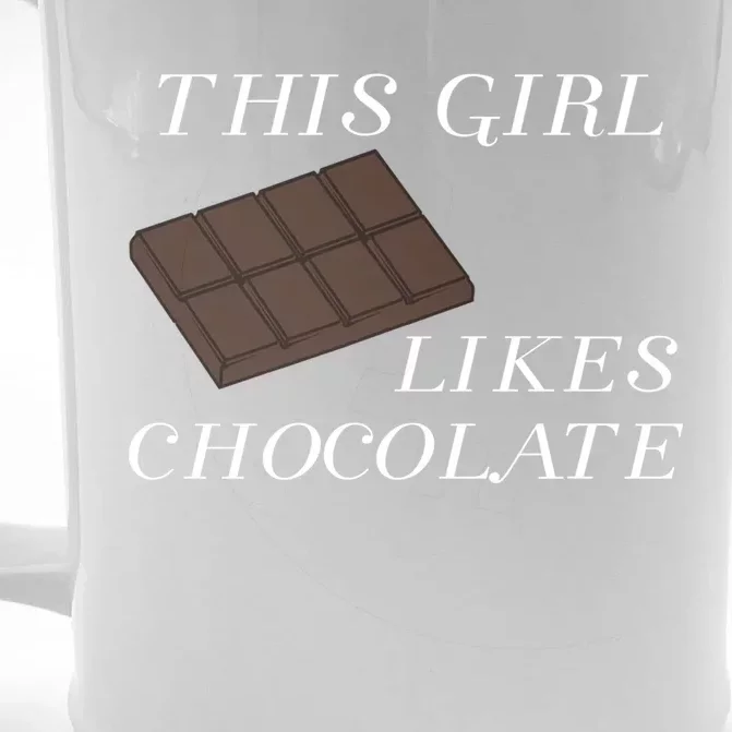 Girl Likes Eating Chocolate Funny Saying Sweets Gift Front & Back Beer Stein