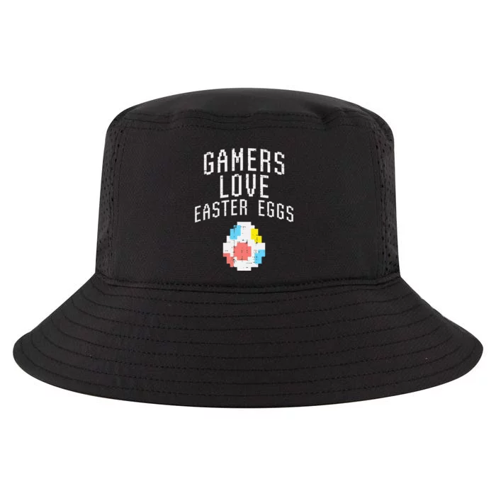 Gamers Love Easter Eggs Pixelated Easter Video Game Gaming Cool Comfort Performance Bucket Hat