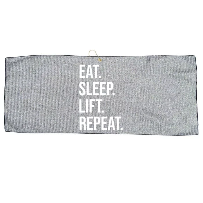 Gym Lifting Eat Sleep Lift Repeat Gift Large Microfiber Waffle Golf Towel