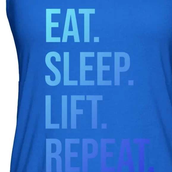 Gym Lifting Eat Sleep Lift Repeat Gift Ladies Essential Flowy Tank