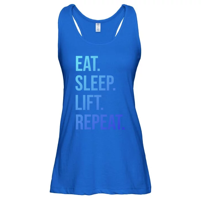 Gym Lifting Eat Sleep Lift Repeat Gift Ladies Essential Flowy Tank