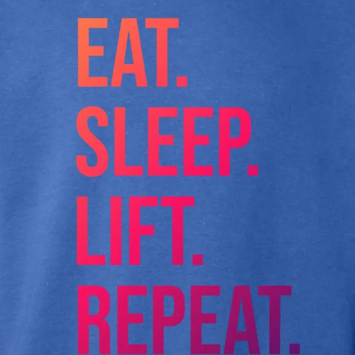 Gym Lifting Eat Sleep Lift Repeat Gift Toddler Hoodie