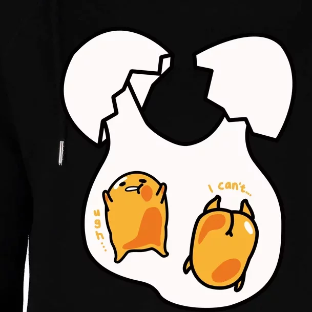 Gudetama Lazy Egg Twins Gift Womens Funnel Neck Pullover Hood