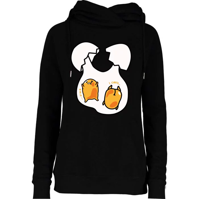 Gudetama Lazy Egg Twins Gift Womens Funnel Neck Pullover Hood