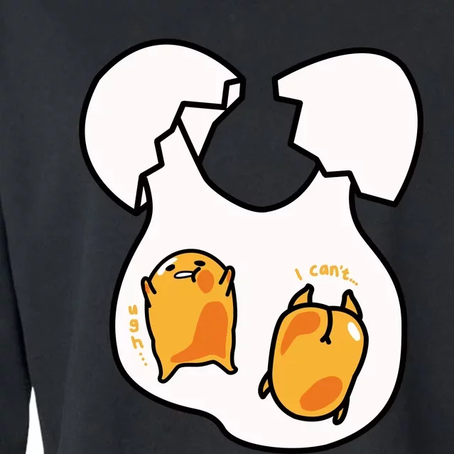 Gudetama Lazy Egg Twins Gift Cropped Pullover Crew