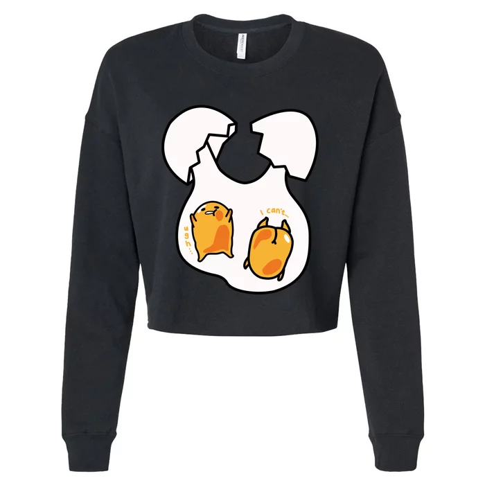 Gudetama Lazy Egg Twins Gift Cropped Pullover Crew