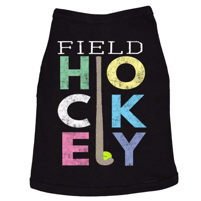 Girls Love Field Hockey Fun Birthday Gift Product Gift Doggie Tank