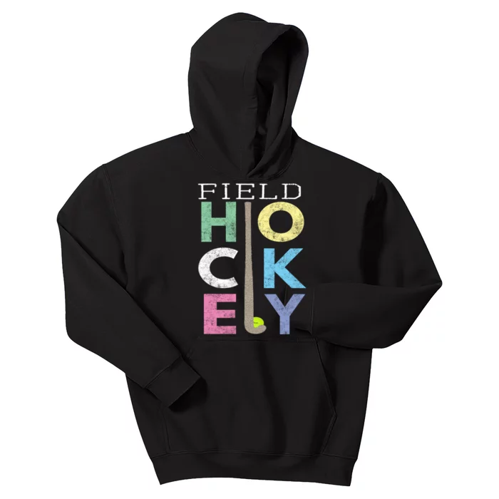 Girls Love Field Hockey Fun Birthday Gift Product Gift Kids Hoodie