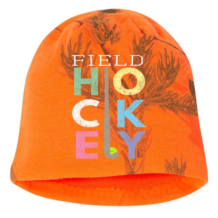 Girls Love Field Hockey Fun Birthday Gift Product Gift Kati - Camo Knit Beanie