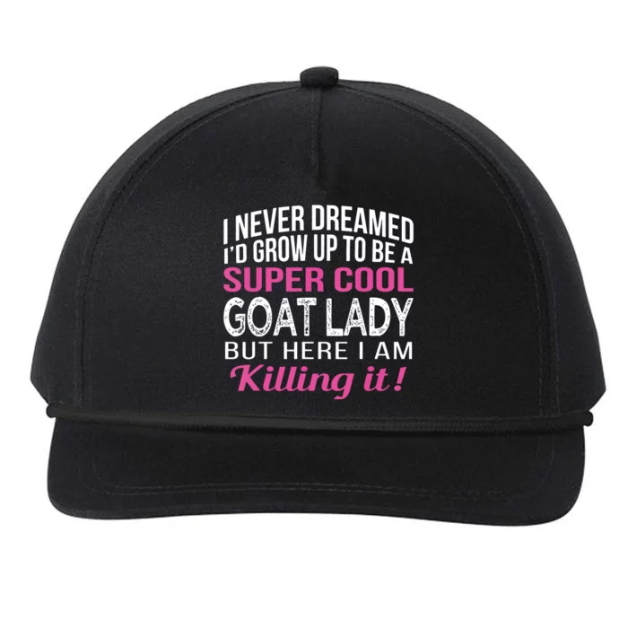 Goat Lady Funny Goat Lover Gifts Snapback Five-Panel Rope Hat