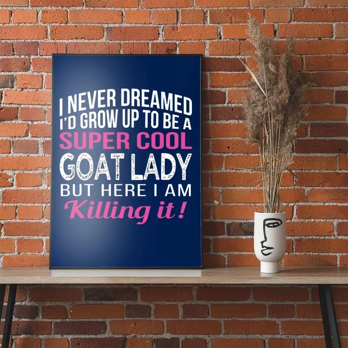 Goat Lady Funny Goat Lover Gifts Poster