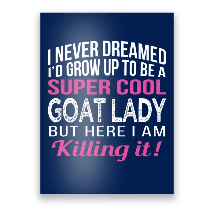 Goat Lady Funny Goat Lover Gifts Poster