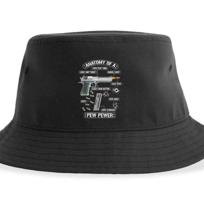 Gun Lovers Funny Amendment Meme Anatomy Of A Pew Pewer Sustainable Bucket Hat