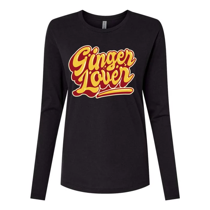 Ginger Lover Funny Redhead Retro Womens Cotton Relaxed Long Sleeve T-Shirt