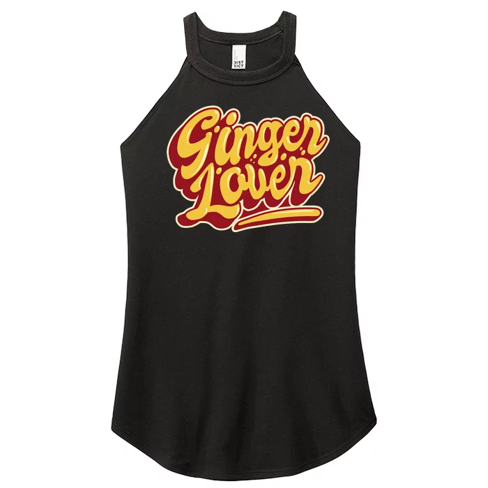 Ginger Lover Funny Redhead Retro Women’s Perfect Tri Rocker Tank