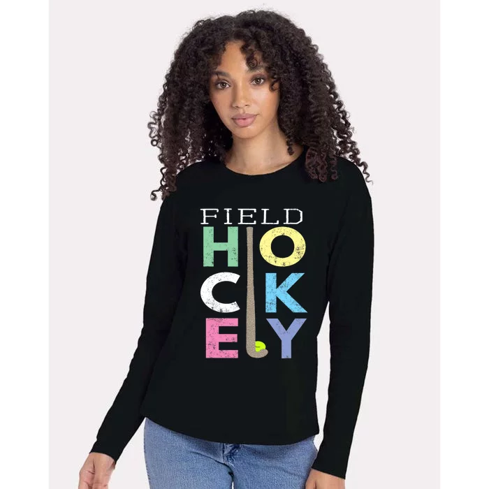 Girl Love Field Hockey Fun Birthday Gift product Womens Cotton Relaxed Long Sleeve T-Shirt