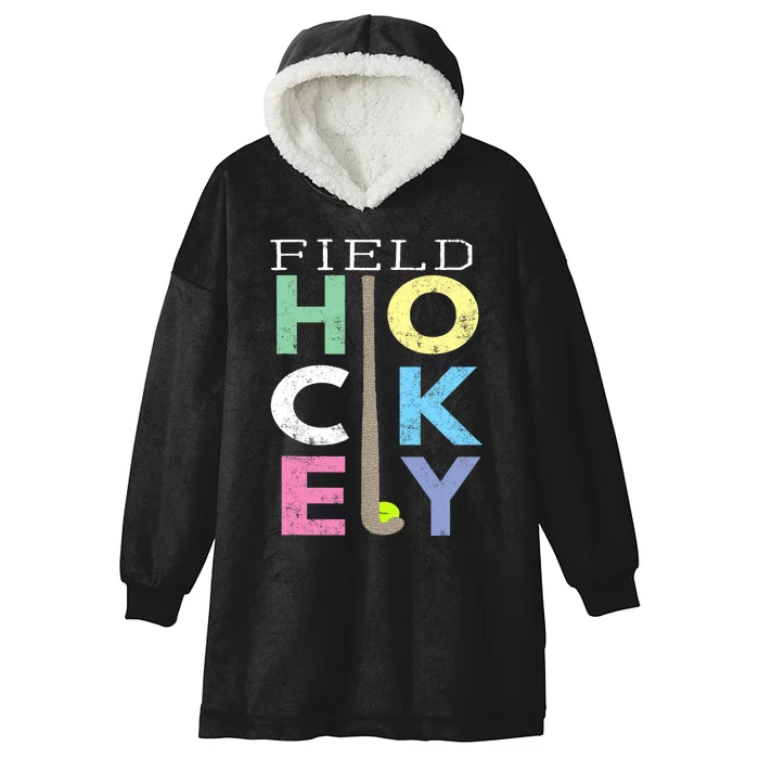 Girl Love Field Hockey Fun Birthday Gift product Hooded Wearable Blanket