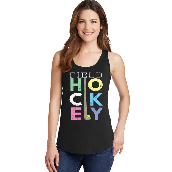 Girl Love Field Hockey Fun Birthday Gift product Ladies Essential Tank