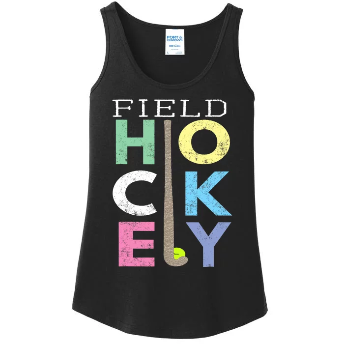 Girl Love Field Hockey Fun Birthday Gift product Ladies Essential Tank