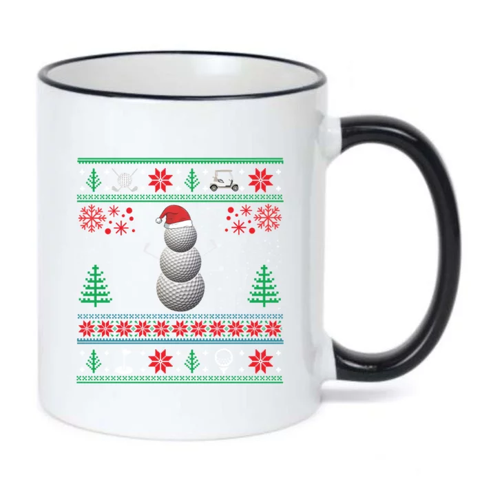 Golf Lover Funny Golf Ugly Christmas Sweaters Gift Black Color Changing Mug