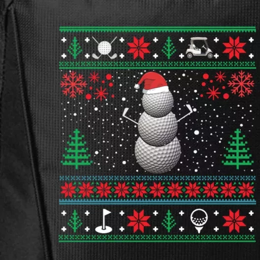 Golf Lover Funny Golf Ugly Christmas Sweaters Gift City Backpack