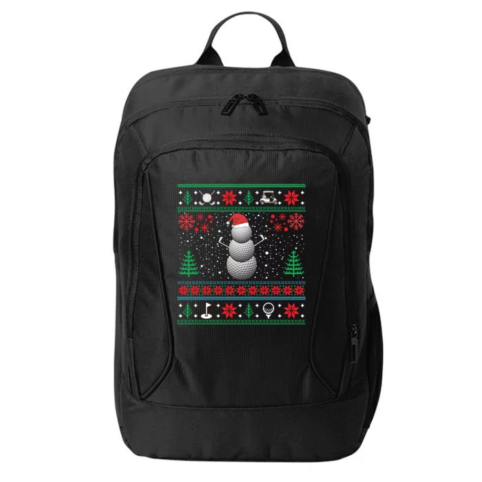 Golf Lover Funny Golf Ugly Christmas Sweaters Gift City Backpack