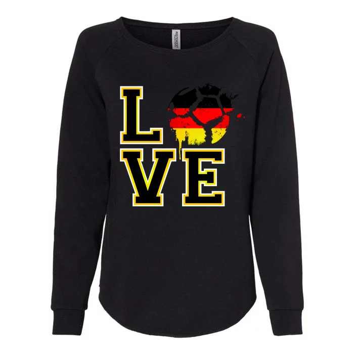 Germany Love Futbol Womens California Wash Sweatshirt