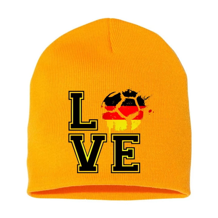 Germany Love Futbol Short Acrylic Beanie