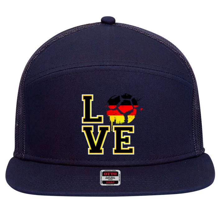 Germany Love Futbol 7 Panel Mesh Trucker Snapback Hat