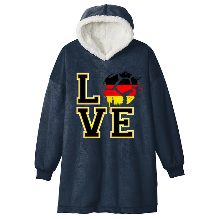 Germany Love Futbol Hooded Wearable Blanket