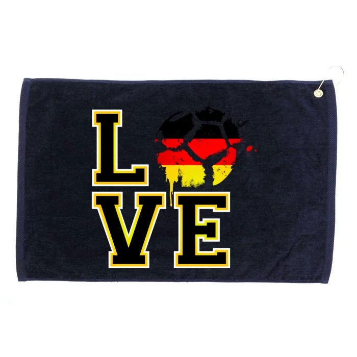 Germany Love Futbol Grommeted Golf Towel