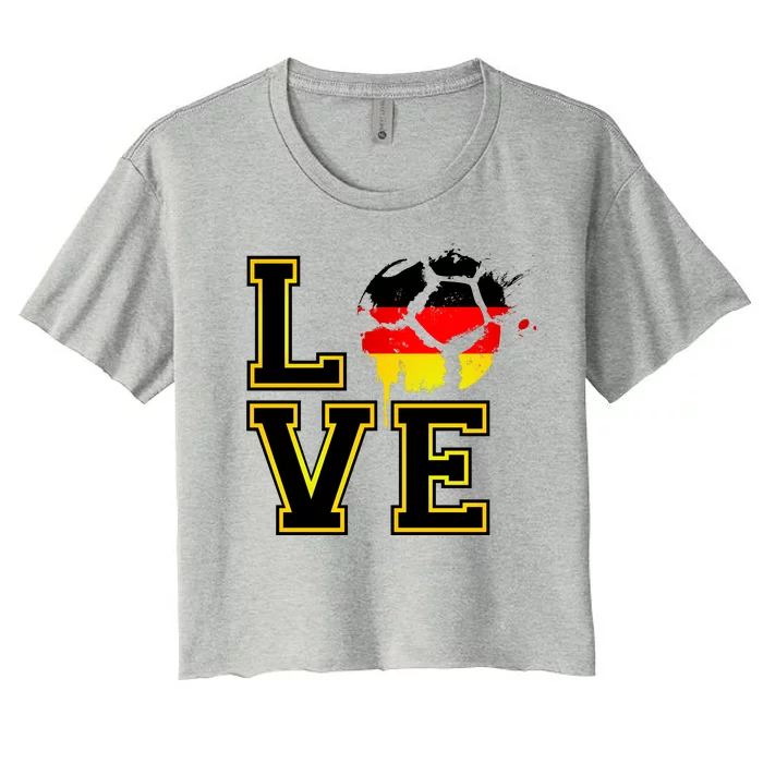 Germany Love Futbol Women's Crop Top Tee