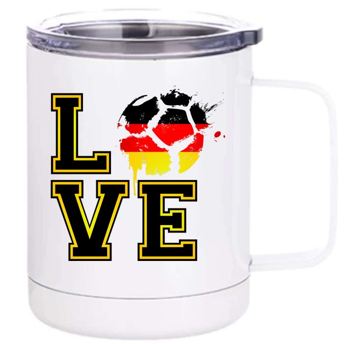 Germany Love Futbol Front & Back 12oz Stainless Steel Tumbler Cup