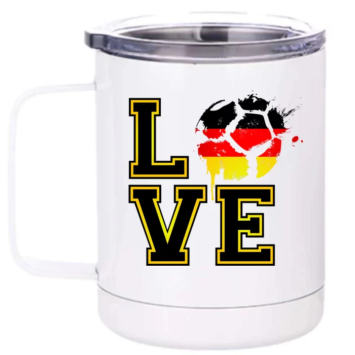 Germany Love Futbol Front & Back 12oz Stainless Steel Tumbler Cup