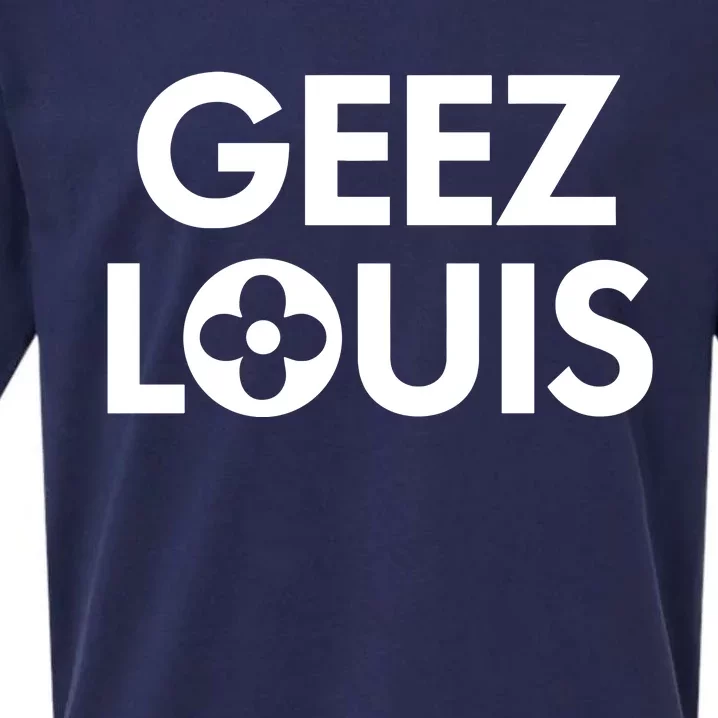 Geez Louis Funny Mom Sueded Cloud Jersey T-Shirt