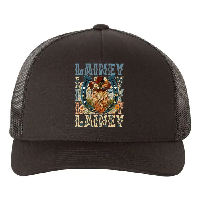 Girl Lainey First Name Personalized Western Cowgirl Yupoong Adult 5-Panel Trucker Hat