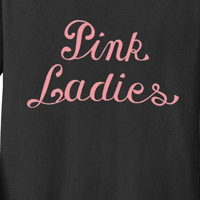 Grease Ladies Font Kids Long Sleeve Shirt